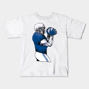 Quarterback Passing Ball Retro Kids T-Shirt